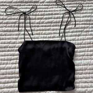 Urban Outfitters Black Satin Top